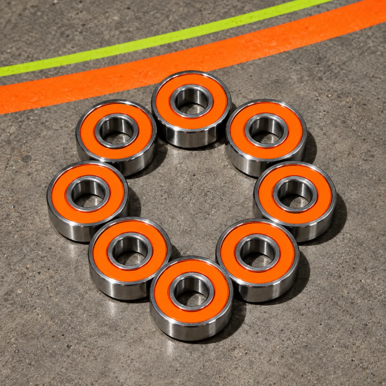 608 Bearings with Nylon Cage · 8 Pack