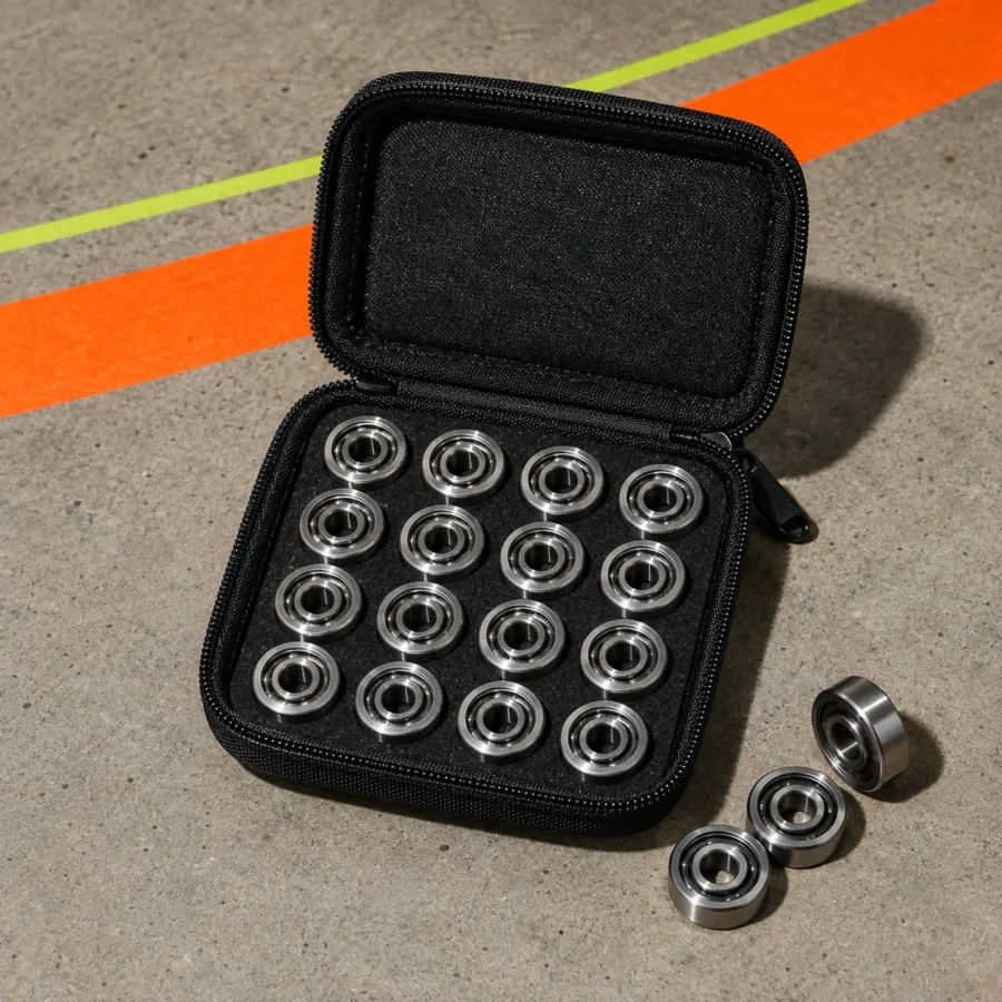 608 Bearings + Travel Case · 16 Pack